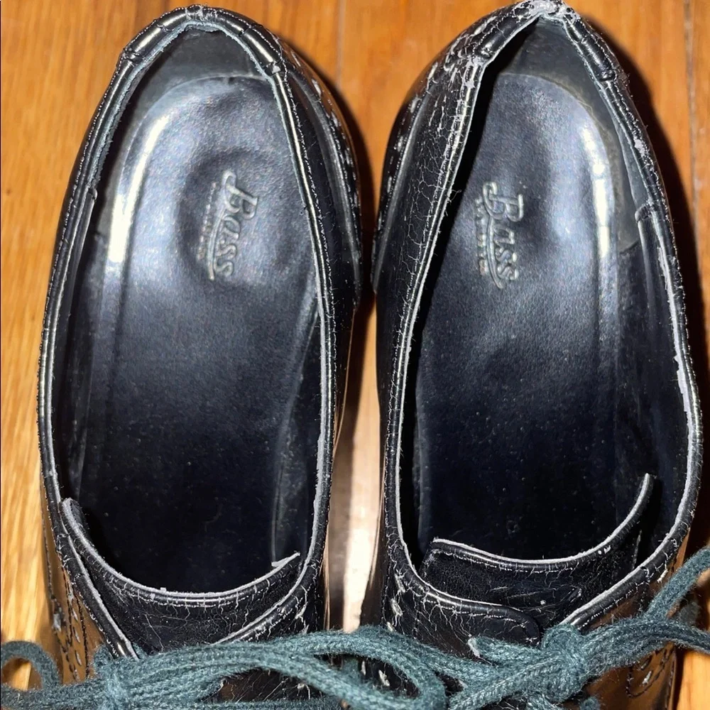 Anthropologie G.H. Bass Black Leather Lace-Up Heels.  Faith.  Size 7.5.